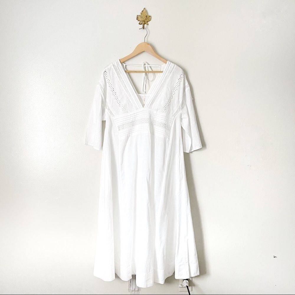 Free People White Lace midi dress Small